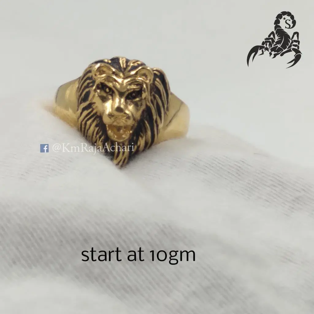 Lion Face Ring