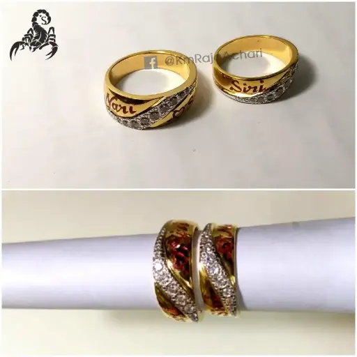 Couple Name With Diamond Ring